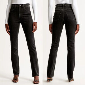 Abercrombie & Fitch Black Straight Leg Jeans